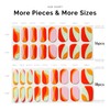 NAILOG Semi-hardened Gel Nail Stickers (34 Pieces), Long Lasting, Salon