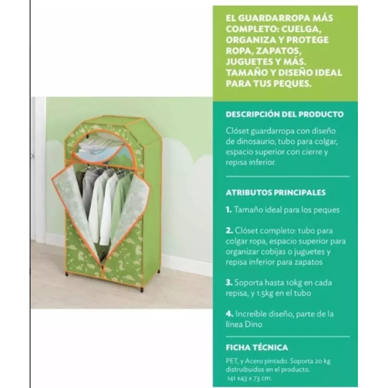 Betterware Closet Guardaropa Infantil Dino