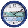 Large Outdoor Clock Waterproof with Thermometer Vintage Rustic Coastal Clock