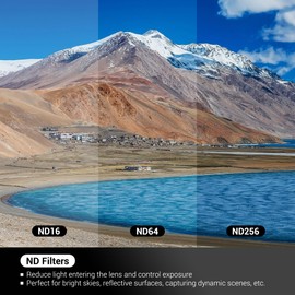 JJC 4 Pack Magnetic ND & 1/4 Black Diffusion Filter Kit for DJI OSMO Pocket 3, ND16 ND64 ND256 Neutral Density & Cinematic Dreamy Effect Mist Filters with Wipe, Multi-Coated/HD Optical Glass