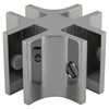 CRL Chrome Anodized Four-Way 90 Degree Standard Connector for 3/8"