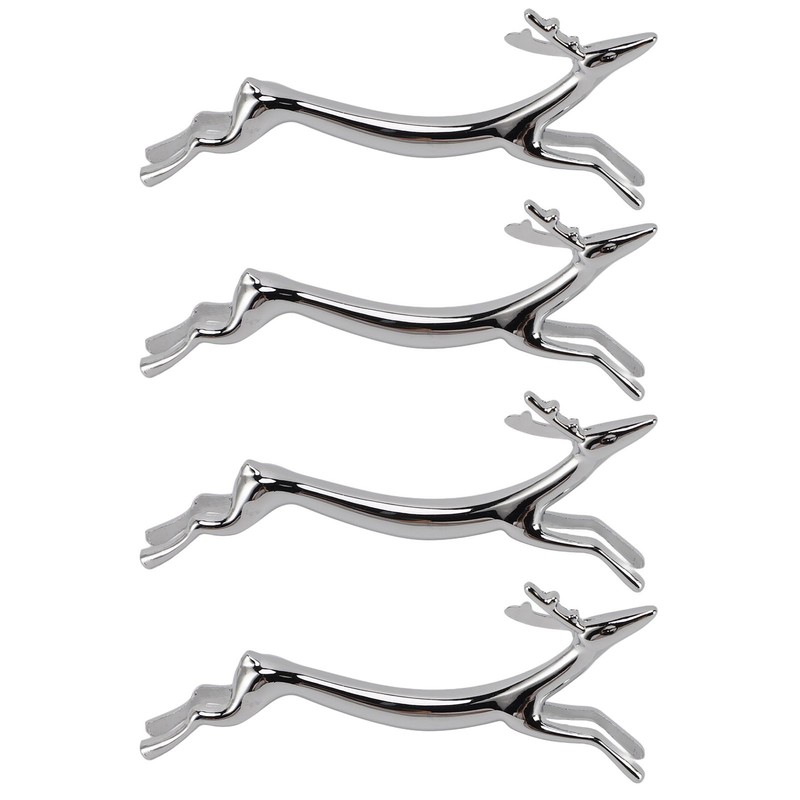 4PCS Cutlery Rest Silver Chopstick Stand Electroplated Polished Zinc Alloy