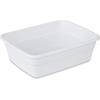 Sterilite 8 Quart Dishpan, White, 12-Pack,Classic White