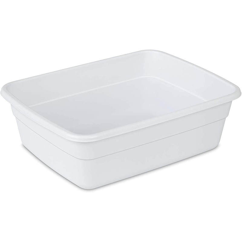 Sterilite 8 Quart Dishpan, White, 12-Pack,Classic White