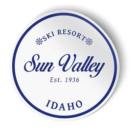 Squiddy Sun Valley Idaho - Vinyl Sticker for Car, Laptop, Notebook (4" Tall)