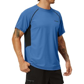 Camisetas de natación para hombre, con protección solar UV 50+, de secado rápido, para playa, pesca, agua