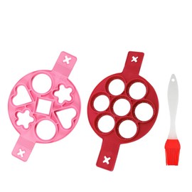 Flip N Cook Silicone Pancake Mold - Reusable, Perfect Egg Rings for Frying Eggs, English Muffin Ring, Pancake Maker 2Pcs