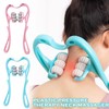 Relieve Hand 6-Roller Neck Shoulder Massager Trigger Point Pressure Pain