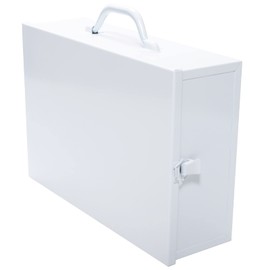 MFASCO 2-Shelf OSHA Compliant First Aid Kit - Wall Mount Metal Cabinet - 227 Pieces - Workplace Safety, Blood Pathogen Cleanup - Commercial, Office, Kitchen, for Home & Business Emergency Kit