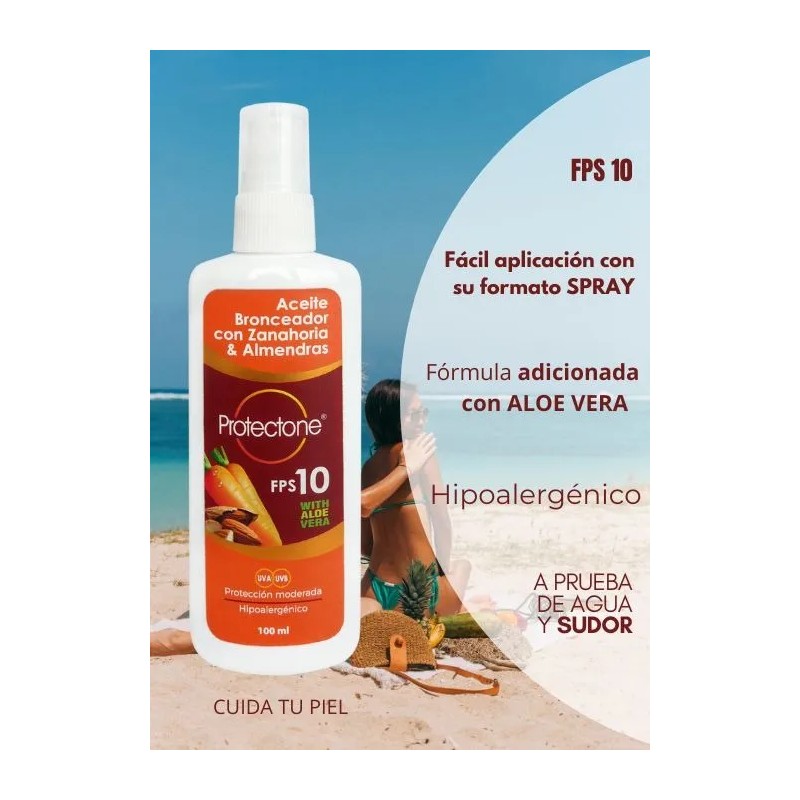Aceite Bronceador De Coco Y Zanahoria Protectone