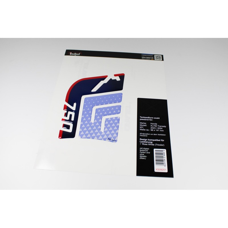 Tankpad Motorcycle Compatible with Honda 750 Transalp White X509201VA