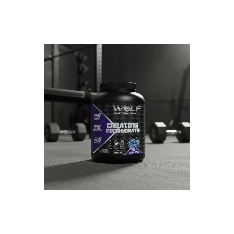 Suplemento Creatina Monohidratada Wolf 1 Kg 200 Servicios