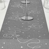 MODERNO Linen Look Table Runner Grey 5 m - Christmas