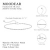 Moodear Ankle Bracelets for Women 14K Silver Plated Anklet Twist