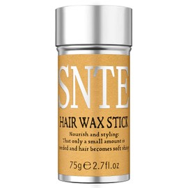 Samnyte Barra de cera para el cabello, barra de cera para pelucas de control de bordes barra para el cabello no graso Pomada de pelo para Flyaways borde Frizz pelo - 2.7 Oz