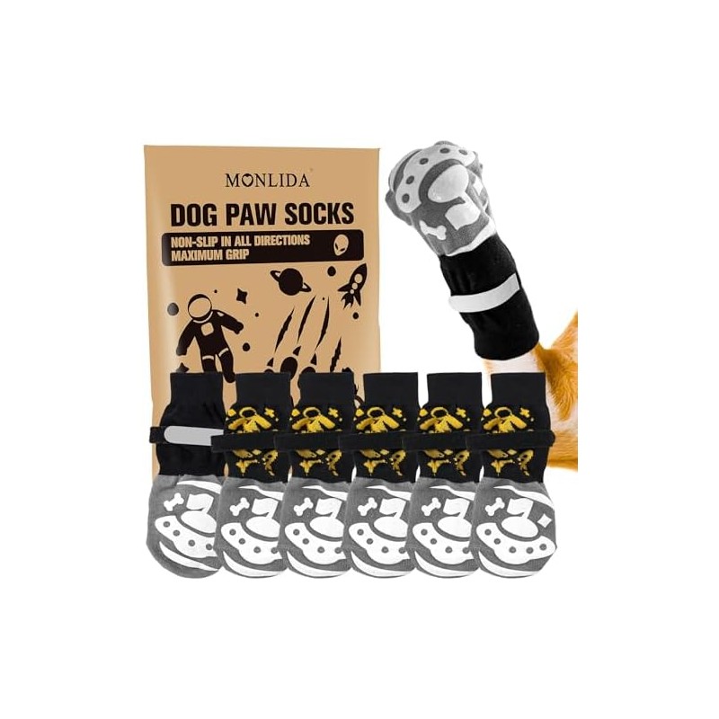 6 PCS Calcetines antideslizantes para perros,Protector de patas para perros