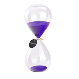 SWISSELITE Hourglass Sand Timers, Hourglass Sand Clock Inspired Glass for Home, Desk, Office Decor (6.5Inch-15Mins Violet)