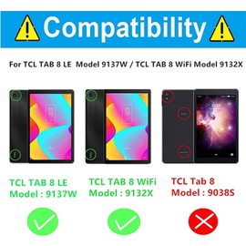 HminSen Protective Case for TCL Tab 8 LE Tablet, 8.0 Inch, Kid-Friendly Design with Built-in Stand and Shoulder Strap Compatible with TCL Tab 8 Wifi/8V/8 Plus Models (9137W, 9132X) (R-Blue)