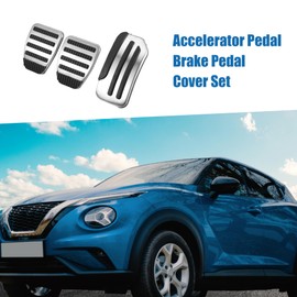 A ABSOPRO Accelerator Pedal Brake Pedal Cover Set Aluminum Alloy (Set of 3)