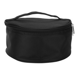 Barrel Makeup Bag Waterproof Abrasion Resistance Polyester Travel Cosmetic Bag with Soft Firm Handle for Cosmetic Brush