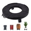 Commercial Products Trash Can Dolly with 4 Wheels - Adjustable