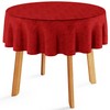 Filumi Tablecloth 120 x 120 cm Round Red Washable for