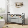 Tajsoon Laundry Sorter, Laundry Hamper 5 Section with Heavy Duty
