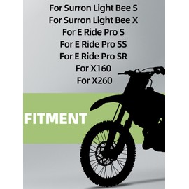 JFG RACING Foot Peg Brackets for Edirt Bike,CNC 6061 Aluminum Footpegs Pedal Mount for Dirt Bike Surron Light Bee S and X/E Ride Pro S SS SR/X160/X260-Black