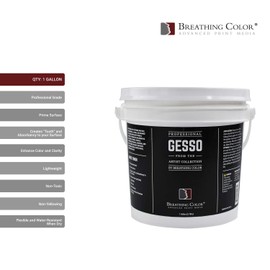 Breathing Color White Gesso Canvas Primer (1 Gallon Bundle)