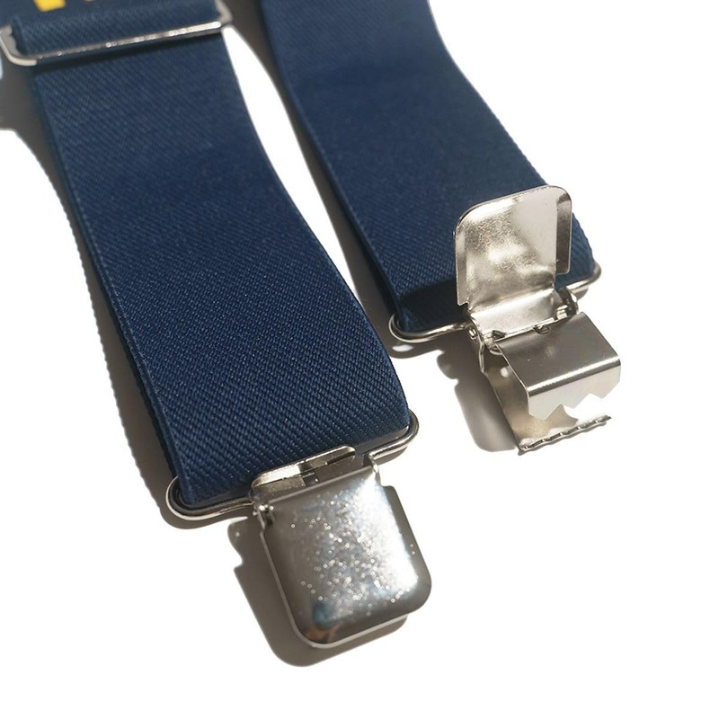 Prison Blues Gator Clip End Suspenders, Blue