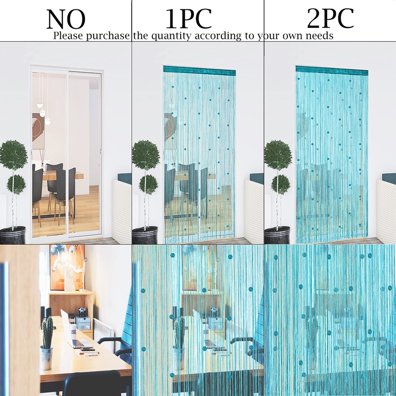 Taiyuhomes Bead String Curtains Door Fly Screen Decorations Room Divider