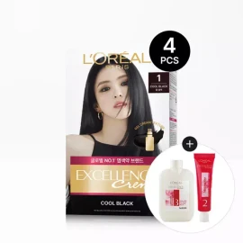 L'Oréal Paris [로레알파리] 엑셀랑스 크림 염모제 4개+헤어제품100ml(랜덤) [[00005] 5.35호] [L'Oréal Paris] Excellence Cream Hair Color 4 Packs + Hair Product 100ml (Random) [[00005] Shade 5.35]