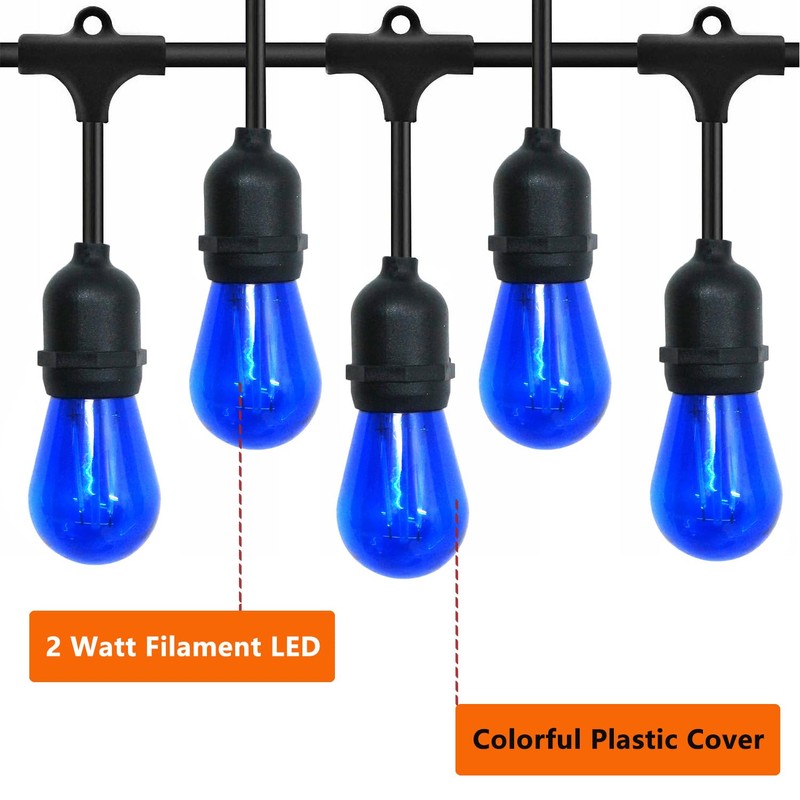 GUILEDUO 15 Pack S14 LED String Light Bulbs, Shatterproof 2