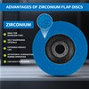 Zirconia Flap Discs 4 1/2 for Angle Grinder - 80