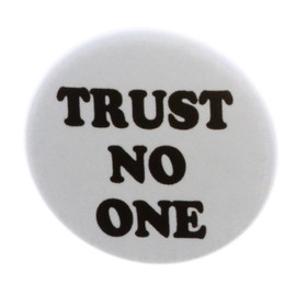 A&T Designs Trust No One 2.25" Keychain Life Proverb Saying Quote