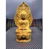 xiledu Meditating Amitabha Buddha Statue,Solid Wood Buddha Figurines Zen Decor,Small