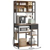 VASAGLE Bakers Rack with Charging Station, Coffee Bar with Adjustable