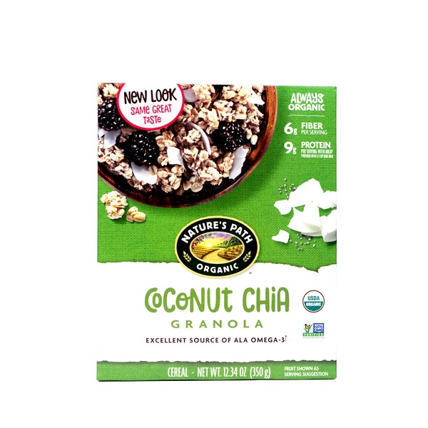Natures Path Organic Chia Plus Coconut Chia Granola Cereal (Pack of 2,12.34-Ounce