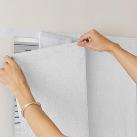 100% Blackout French Door Curtain - Privacy Thermal Insulated Door Window Curtain for Patio Front Tricia Sidelight Panel, W25 x L72 inch, 1 Panel, Off-White