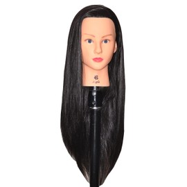 ROVA Beauty 28-30" Cosmetology Mannequin Manikin Training Head Synthetic Fiber with clamp - Angela
