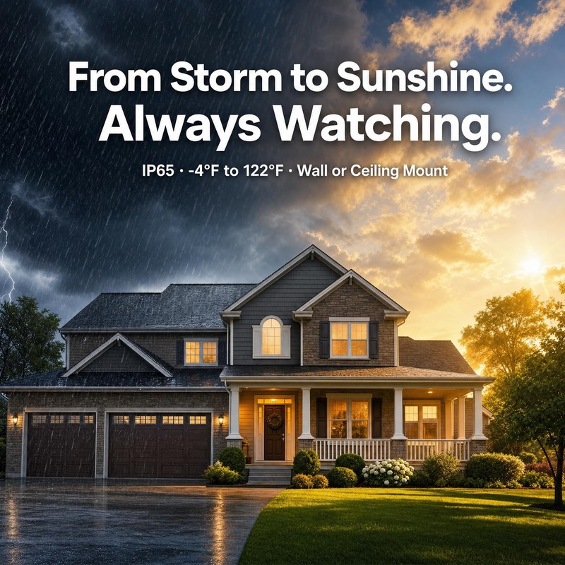 Dzees 2K Solar Wireless Outdoor Security Cameras, Battery Powered, 2-Pack
