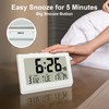 Lafocuse 10 Inch White Digital Clock Battery Operated Large Display
