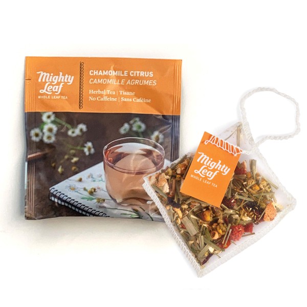 Mighty Leaf Tea Chamomile Citrus Hand-Stitched Tea Bags, 15 ct