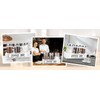 DYGZBLHT Glass Coffee Containers with Shelf 3x 47oz Coffee Station