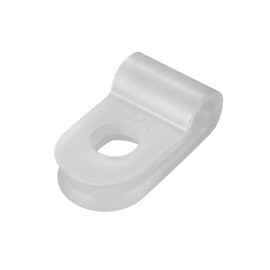 sourcing map 50Pcs Nylon R-Type Cable Clamp Organizer Cord Clips for Wire Management 3.2mm White UC-0