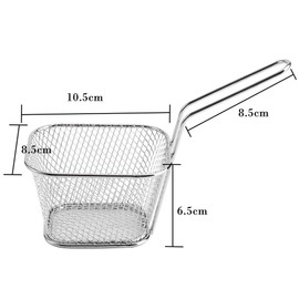 Fry Basket Set of 8 Potato Fryer Fryer Basket Fry Basket Stainless Steel Oil Cutting Net Fry Dish Cooking Tools Restaurant Shop Kitchen Supplies Specialty Store