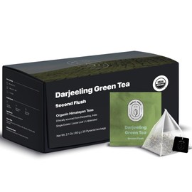 Tribal Trail Organic Green Tea Bags (30 count / 2.12 oz) | Darjeeling Tea (Second Flush) | USDA Organic & Non-GMO | Artisanal Tea from Himalayas