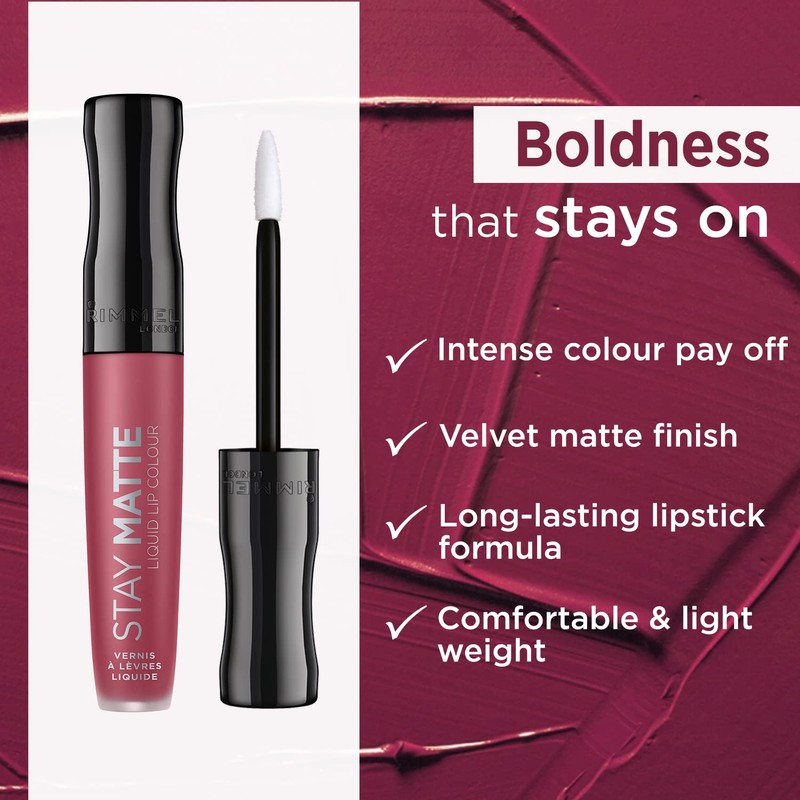 Rimmel Rimmel Stay Matte Liquid Lipstick, Rose And Shine, 1
