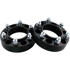 Unbranded Black 2pc 6x5.5 Hubcentric Wheel Spacers 1.5 Inch 12x1.5 Stud for Toyota 6x139.7