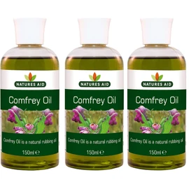 THREE PACKS of Natures Aid Comfrey Oil 150ml